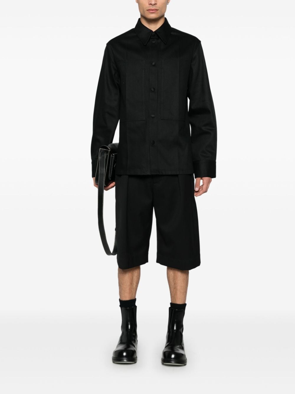Jil Sander Men's Denim Cotton Shirt