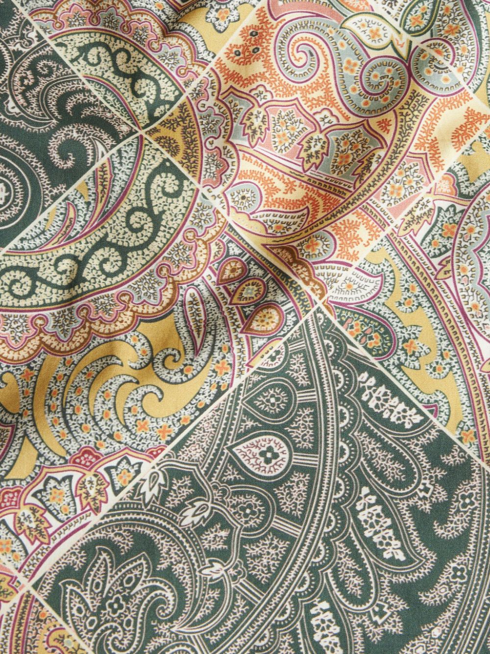 Etro Women's Patchwork-Print Poplin Shirt