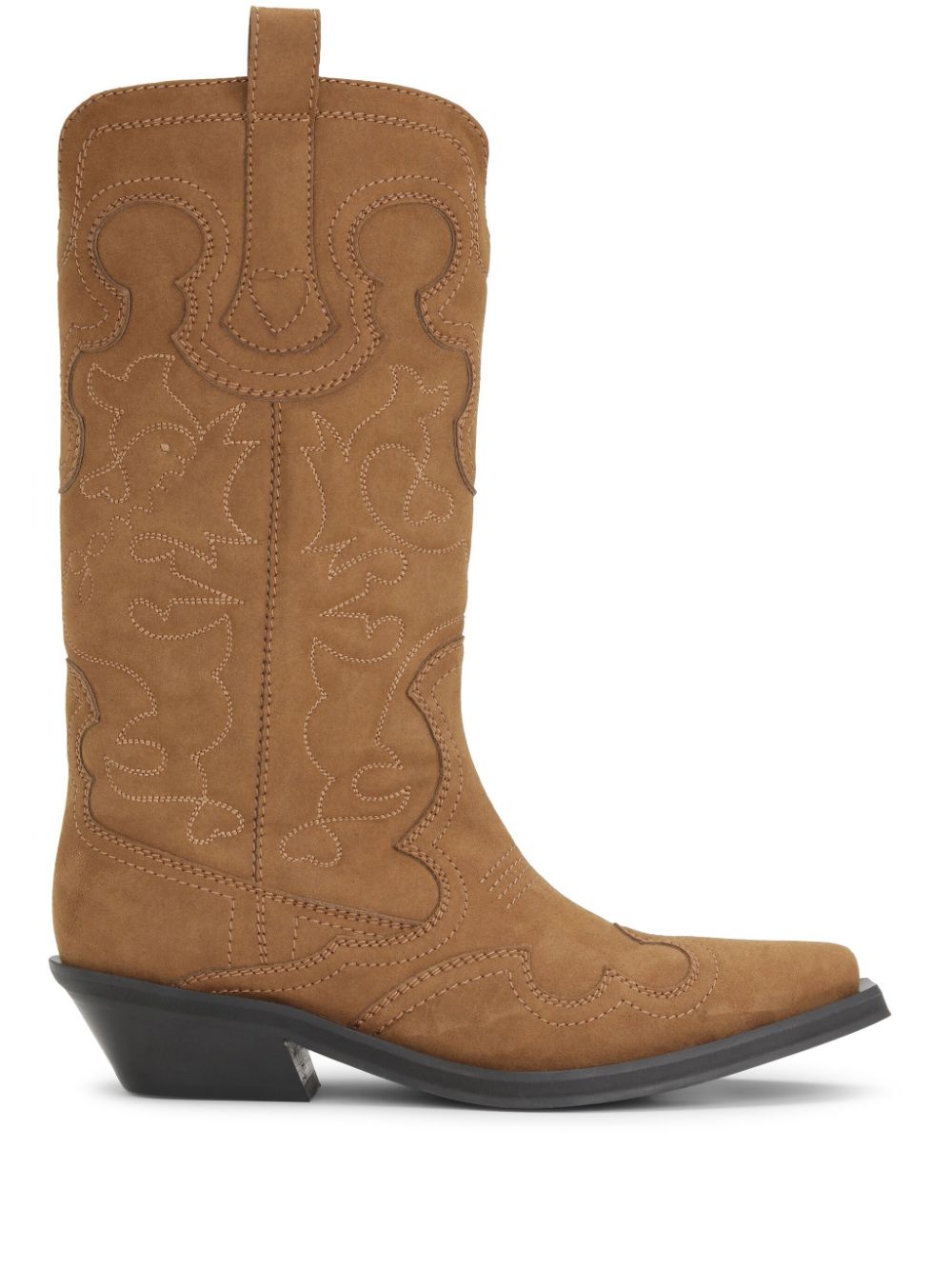 Ganni Women's Boots Leather Brown