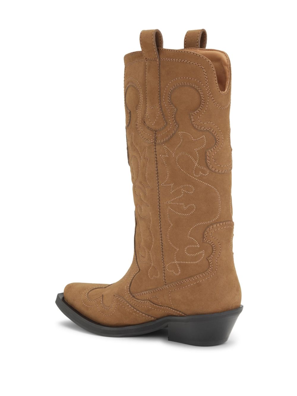 Ganni Women's Boots Leather Brown