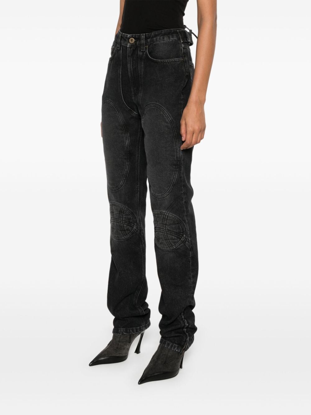 Jean Paul Gaultier Women's Padded Deatils Denim Jeans