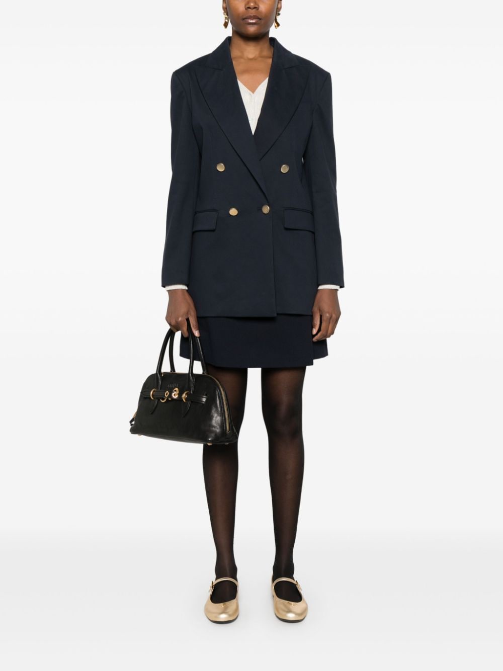 P.A.R.O.S.H. Women's Crew Cotton Blend Blazer Jacket