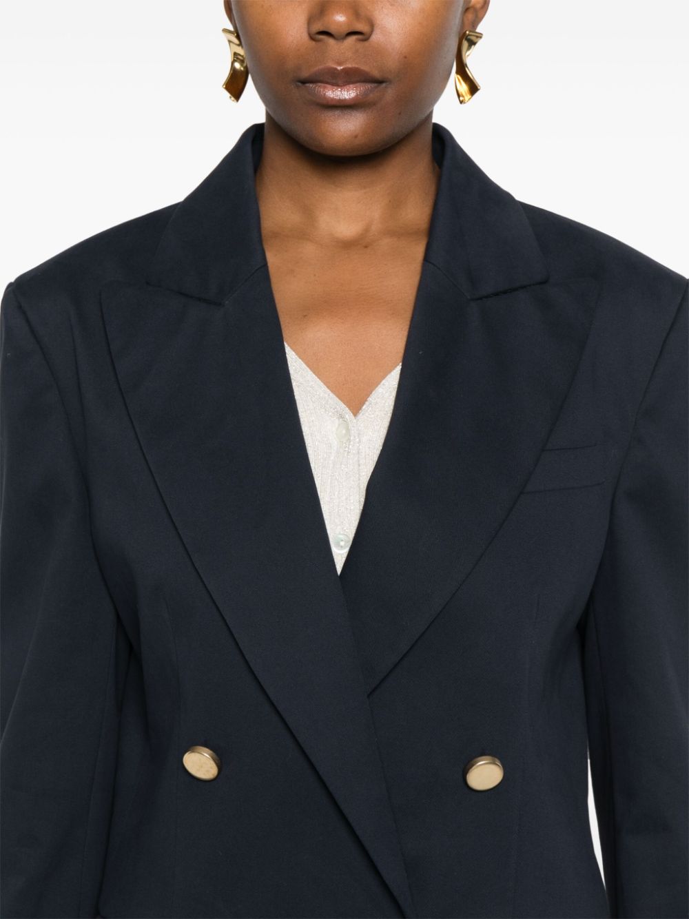 P.A.R.O.S.H. Women's Crew Cotton Blend Blazer Jacket
