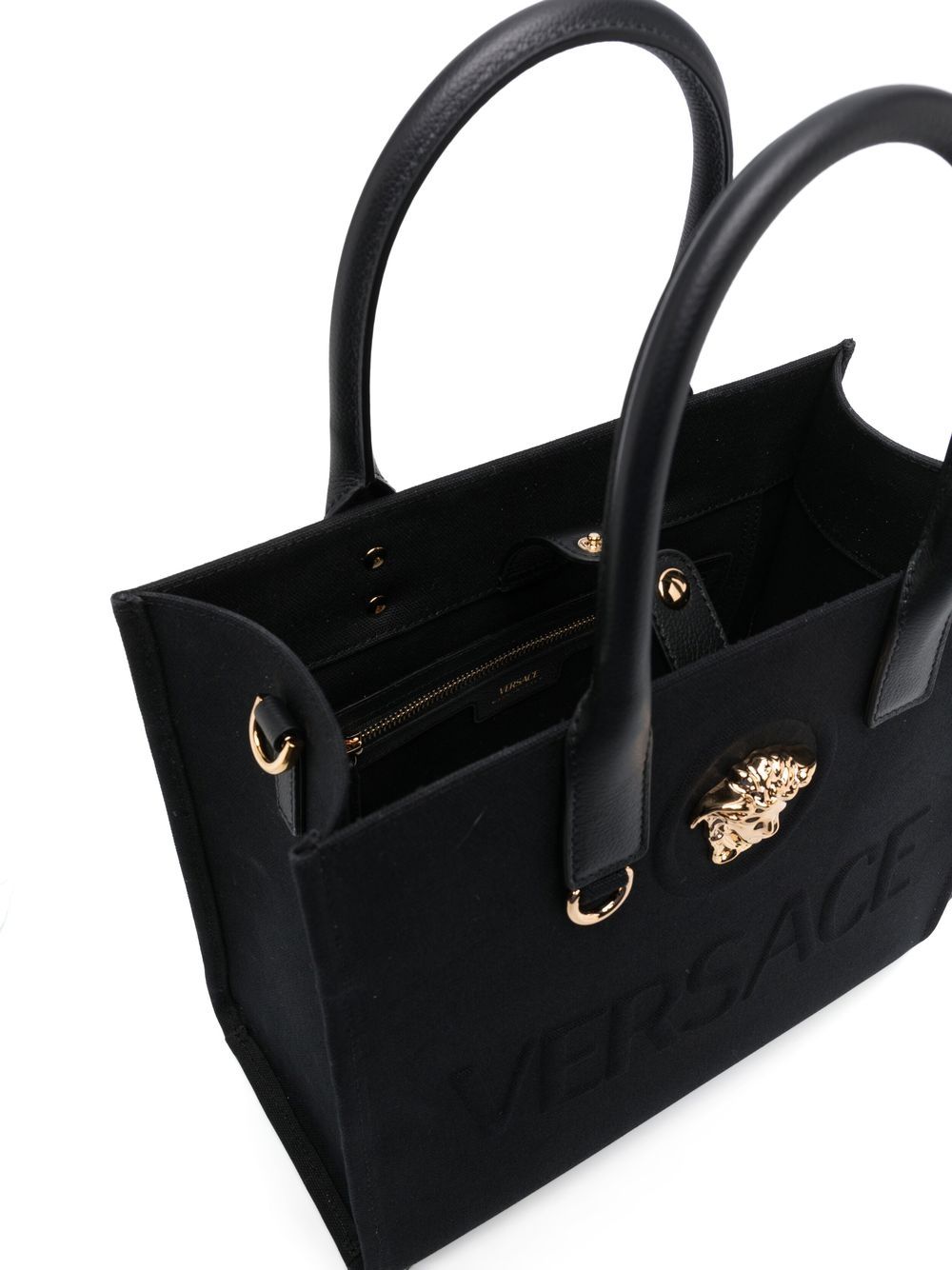 Versace Women's Small La Medusa Canvas Handbag