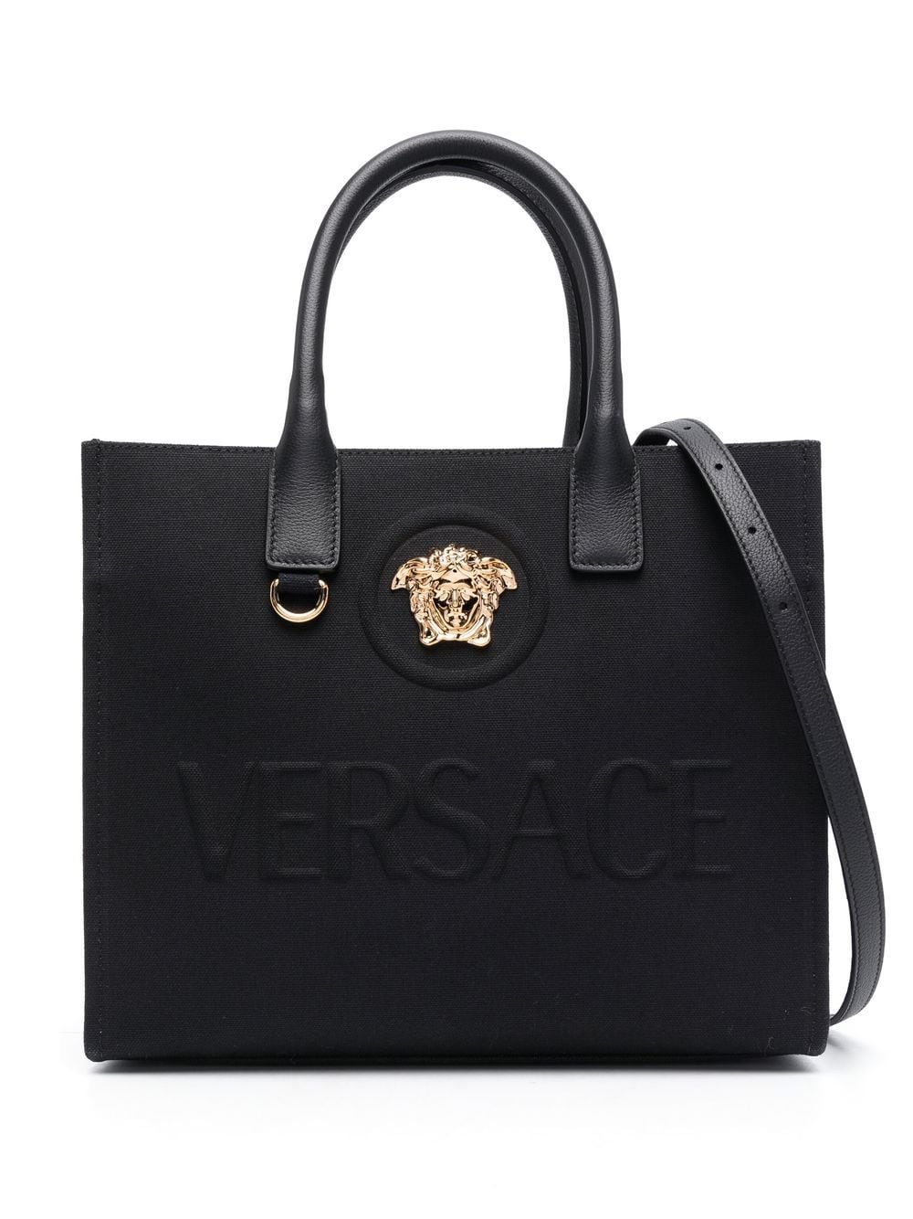 Versace Women's Small La Medusa Canvas Handbag