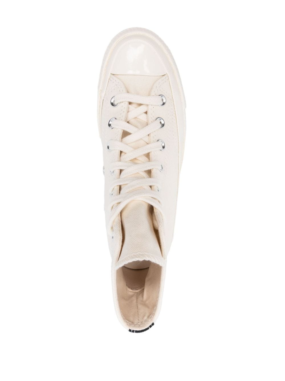 Comme Des Garcons Women's Play X Converse Chuck 70 Cream Sneakers