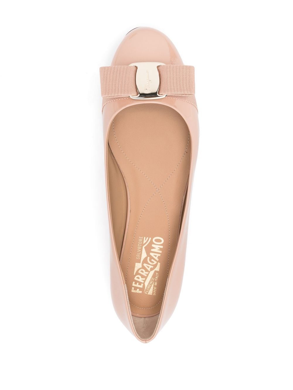 Ferragamo Women's Varina Leather Ballerinas