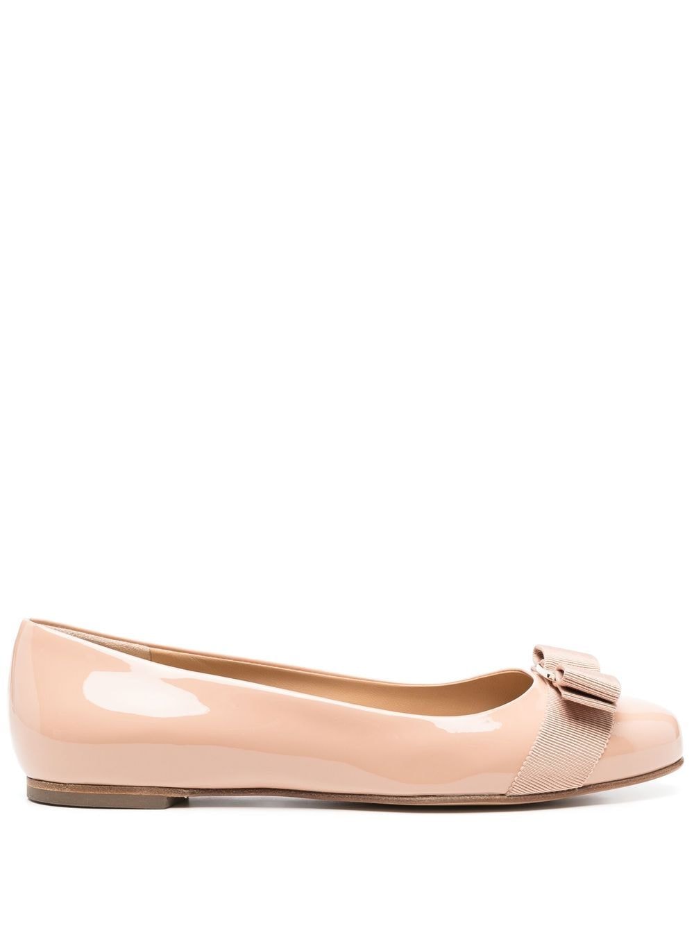 Ferragamo Women's Varina Leather Ballerinas