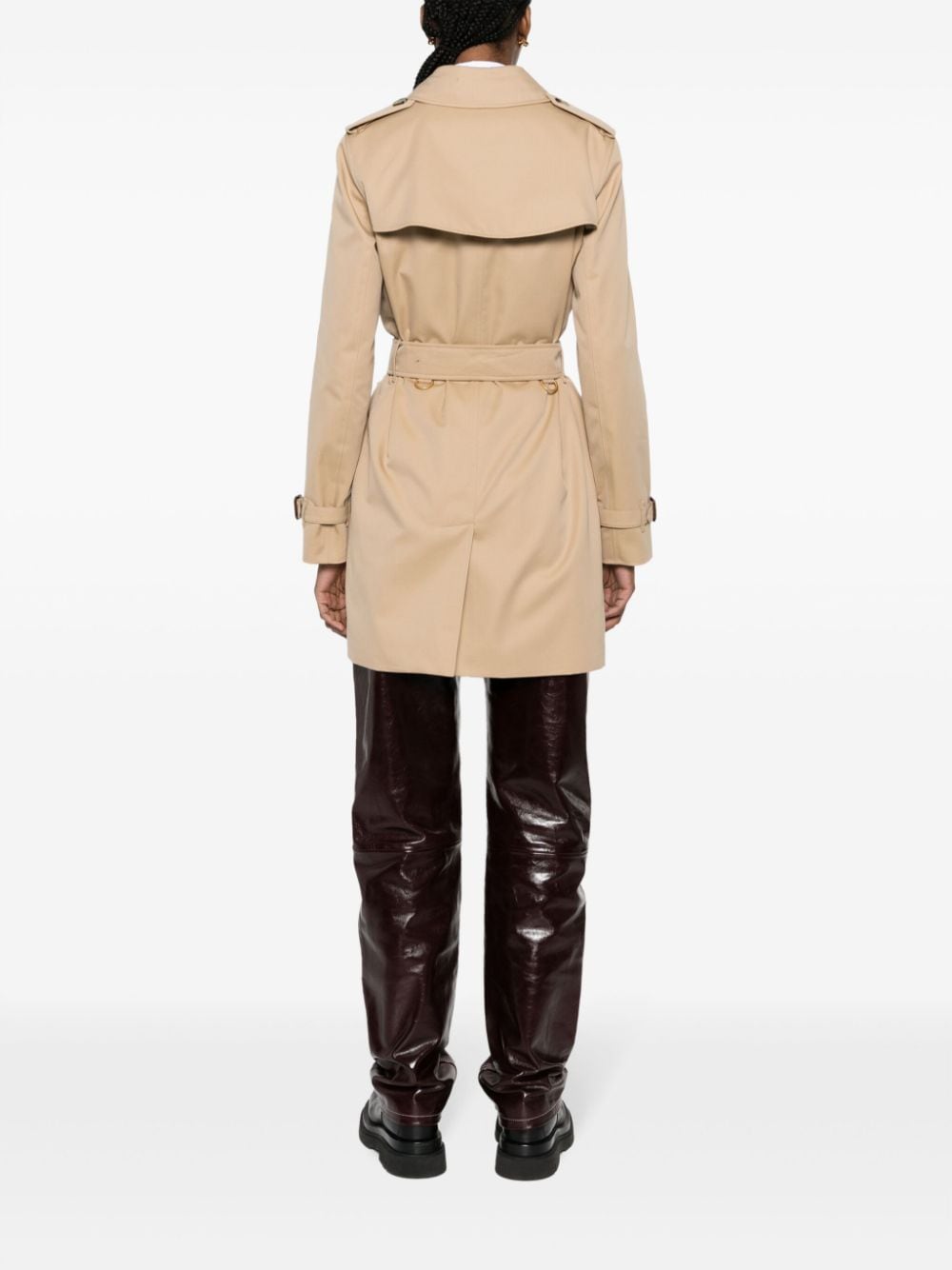 Burberry Women's Short Kensington Heritage Cotton Trench Coat