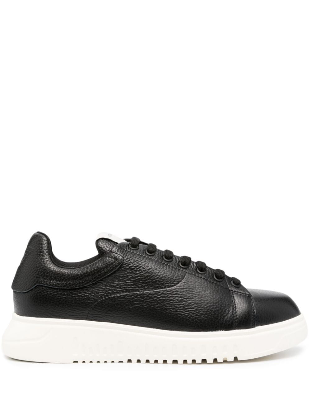 Emporio Armani Men's Tumbled Leather Sneakers