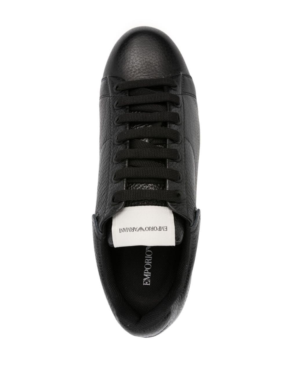 Emporio Armani Men's Tumbled Leather Sneakers