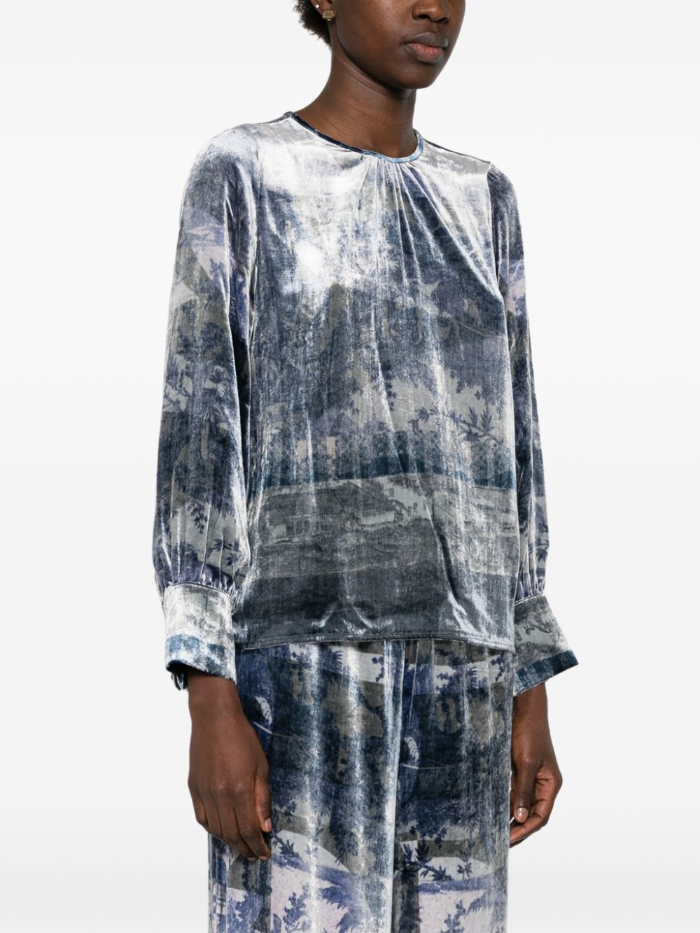 Pierre Louis Mascia Women's Silk Printed Blouse