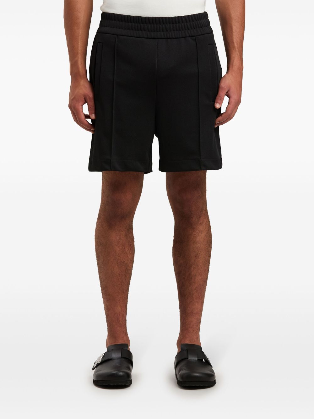 Palm Angels Men's Curved Logo Track Shorts