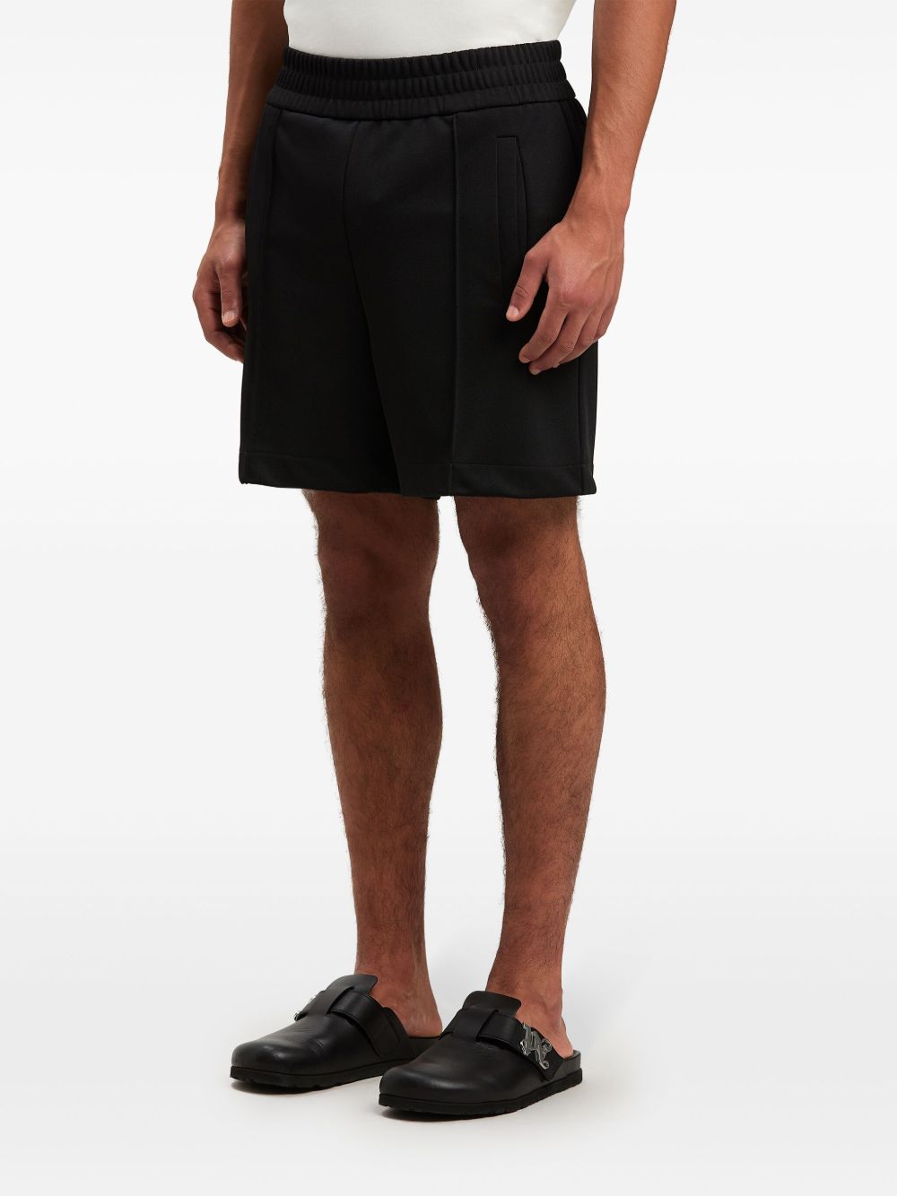 Palm Angels Men's Curved Logo Track Shorts