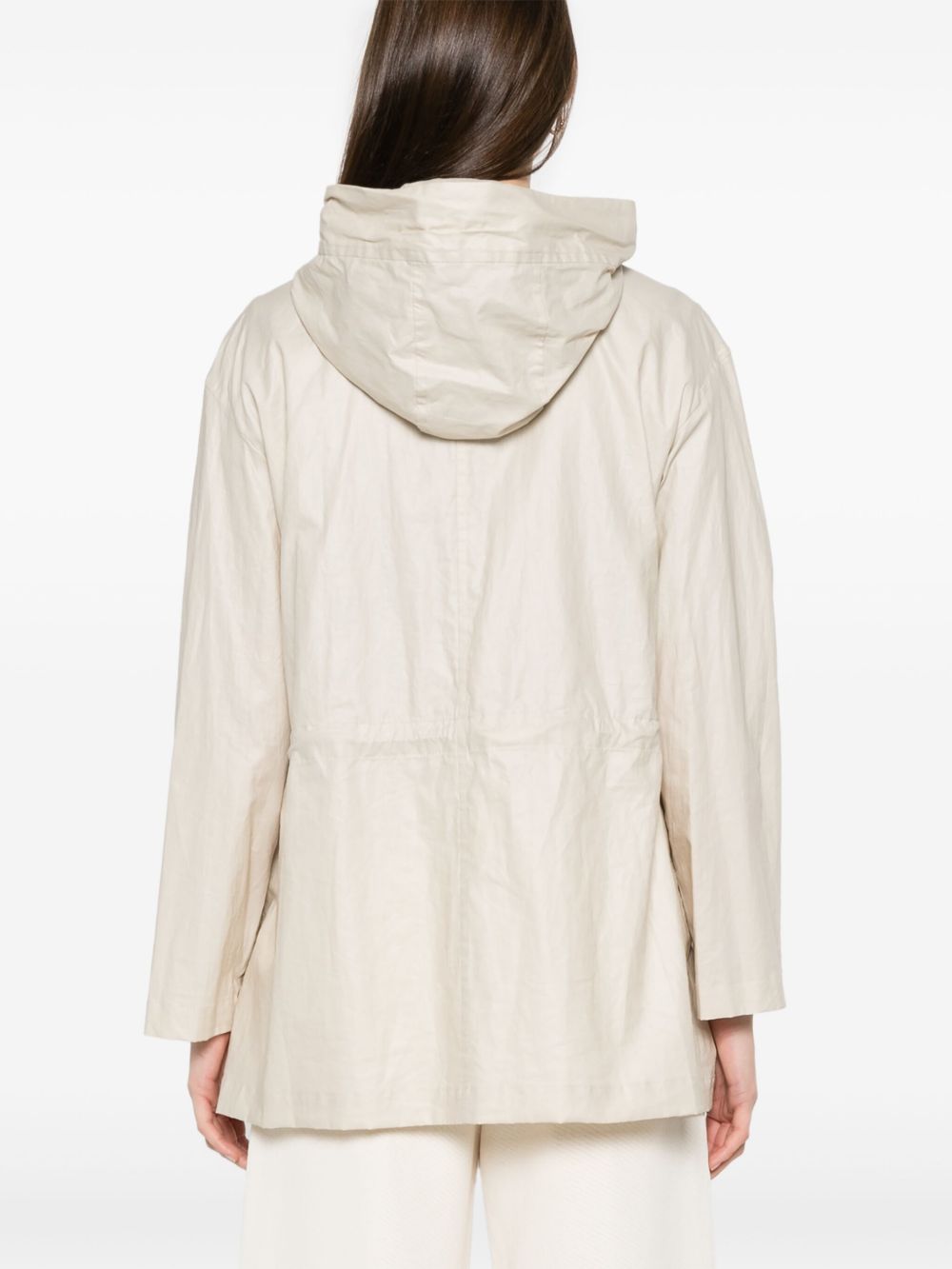 Fay Women's Linen And Cotton Blend Parka Coat