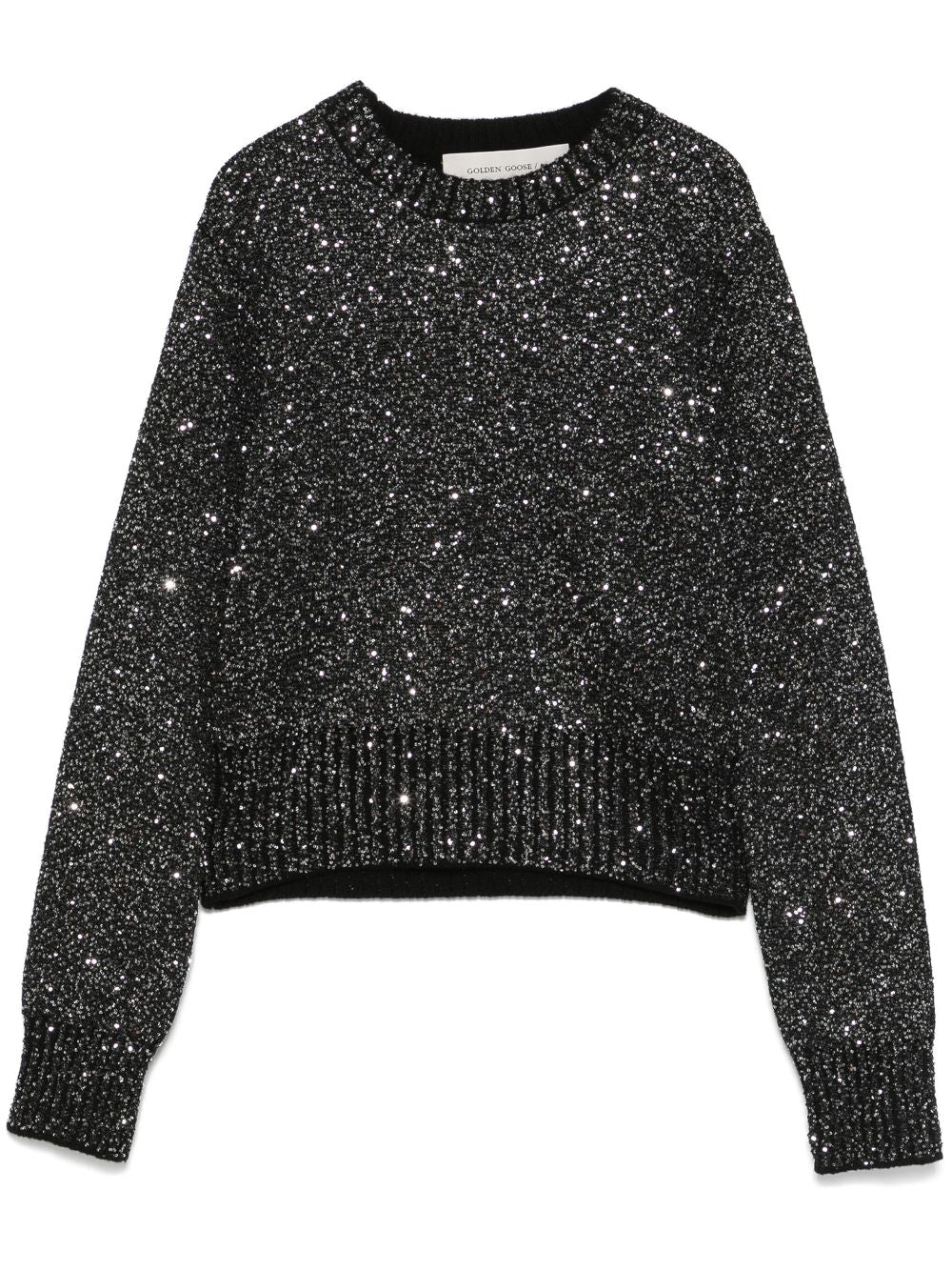 Golden Goose Women's Wool Blend Cropped Sweater With All-Over Sequins