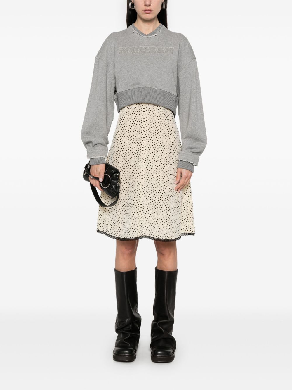 Alexander Mcqueen Women's Crop Sweatshirt With Logo