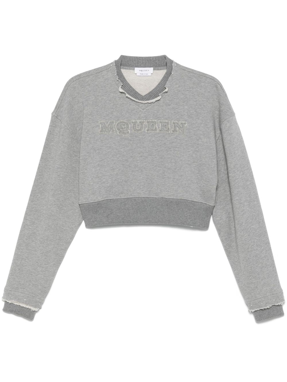 Alexander Mcqueen Women's Crop Sweatshirt With Logo