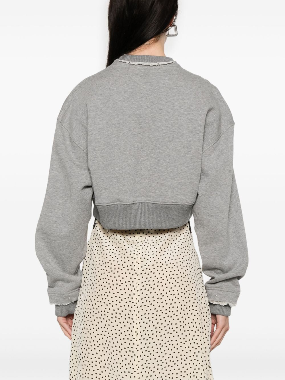 Alexander Mcqueen Women's Crop Sweatshirt With Logo