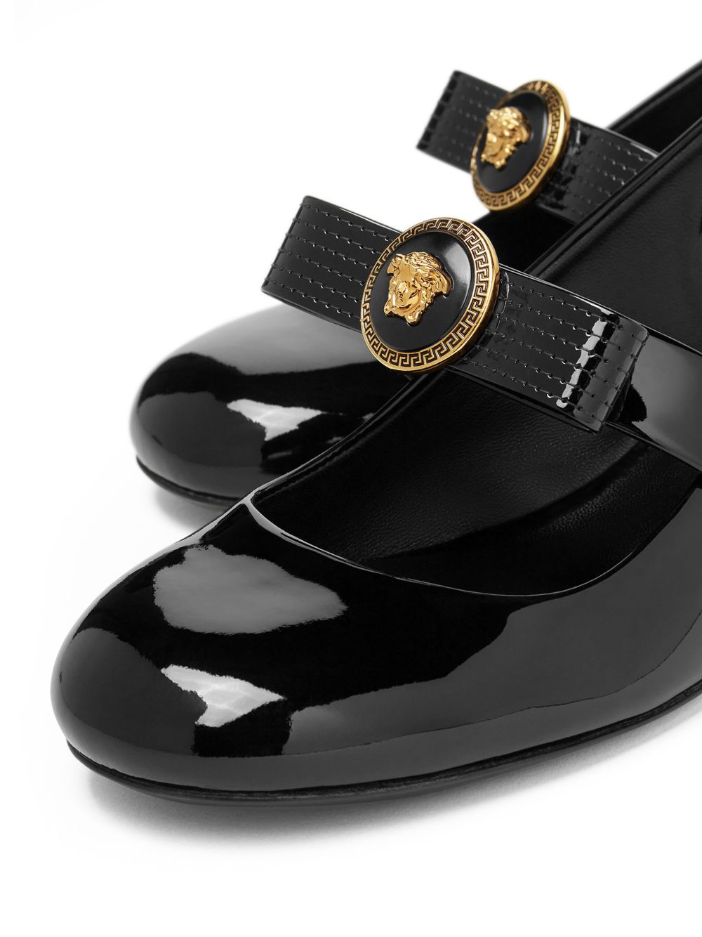 Versace Women's Gianni Ribbon Patent Slingback Pumps 35 Mm