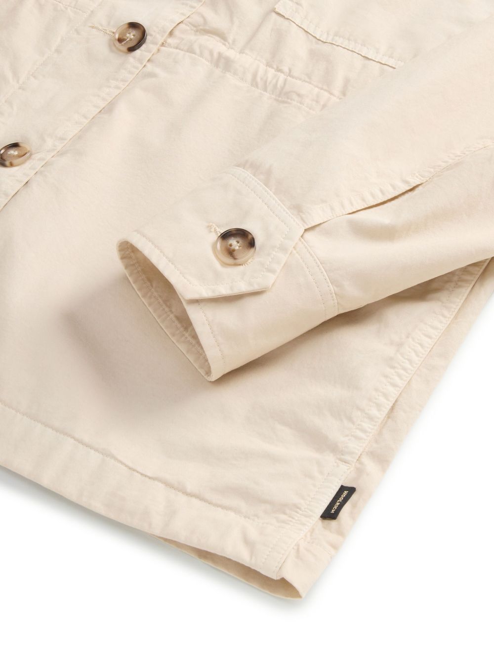 Woolrich Women's Garment-Dyed Pure Cotton Overshirt Beige
