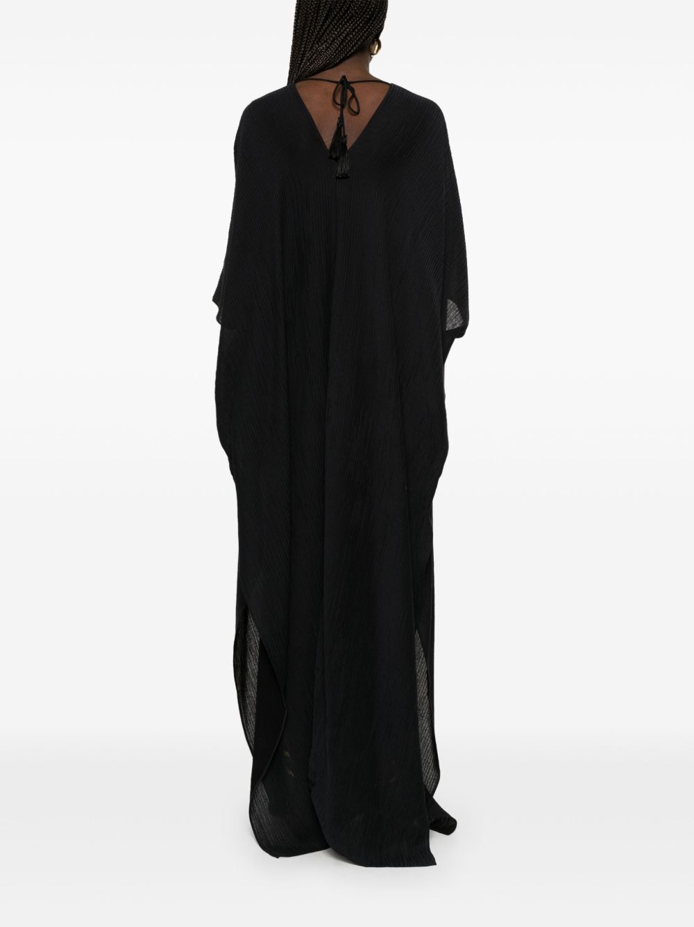 Taller Marmo Pre Women's V-Neck Half-Length Sleeves V-Back Rio Maggiore Kaftan Dress