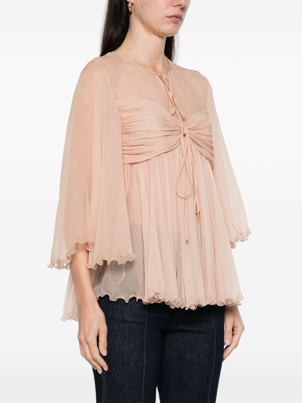 Chloè Women's Silk Pleated Tank Top