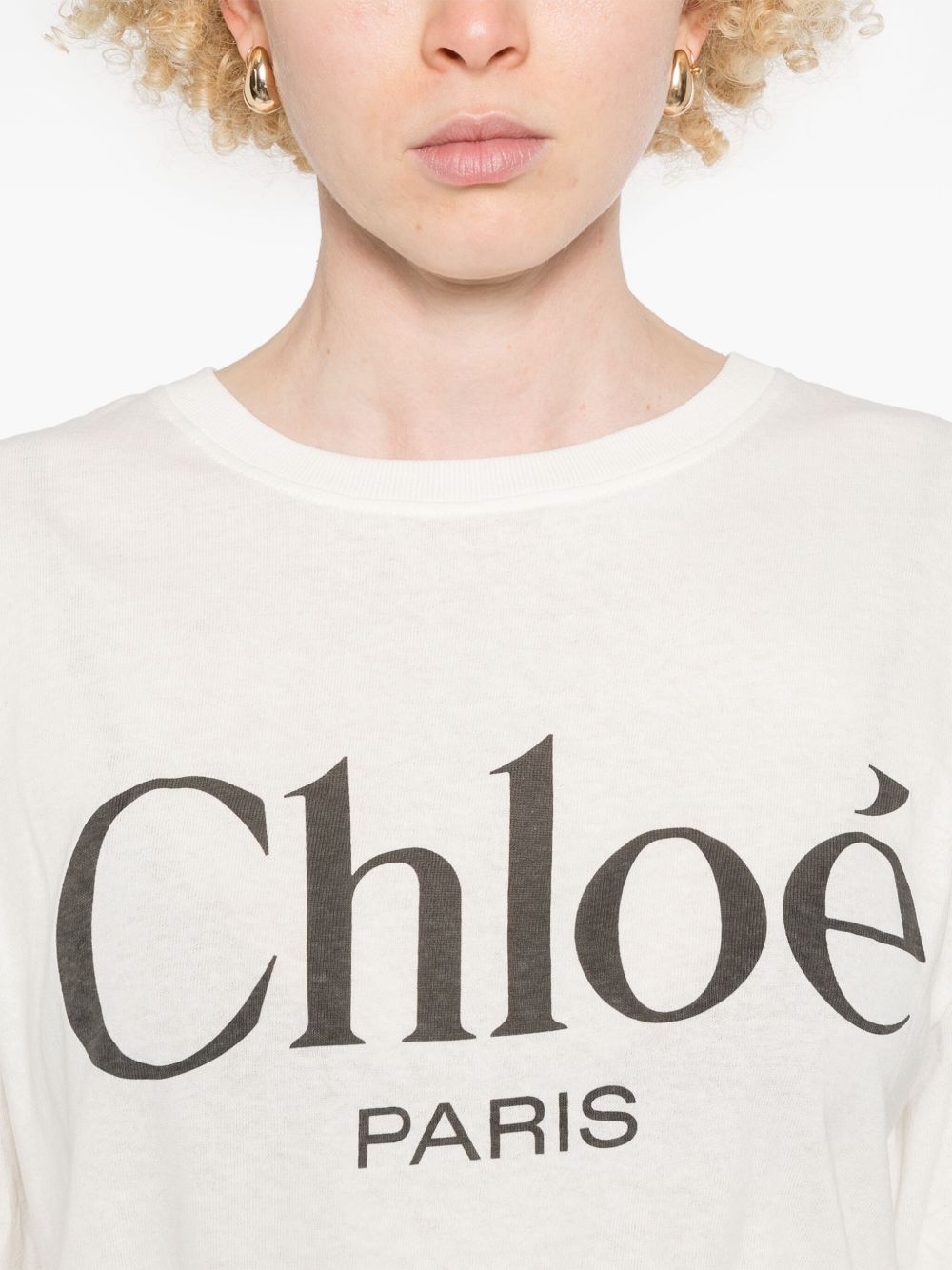 Chloè Women's Oversized Cotton Jersey Logo T-Shirt