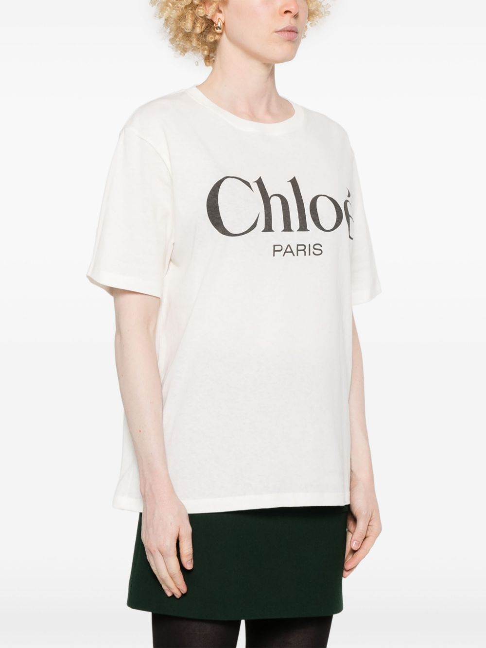 Chloè Women's Oversized Cotton Jersey Logo T-Shirt