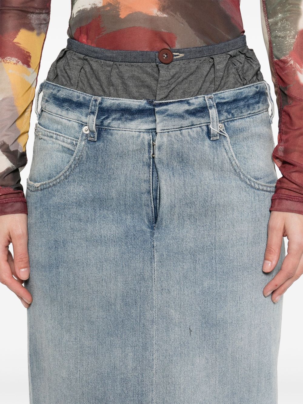 Maison Margiela Women's Maxi Denim Cotton Skirt