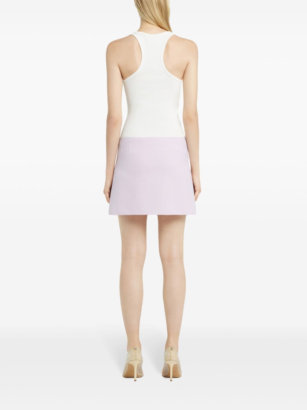 Courrèges Buckle-Fastening White Tank Top