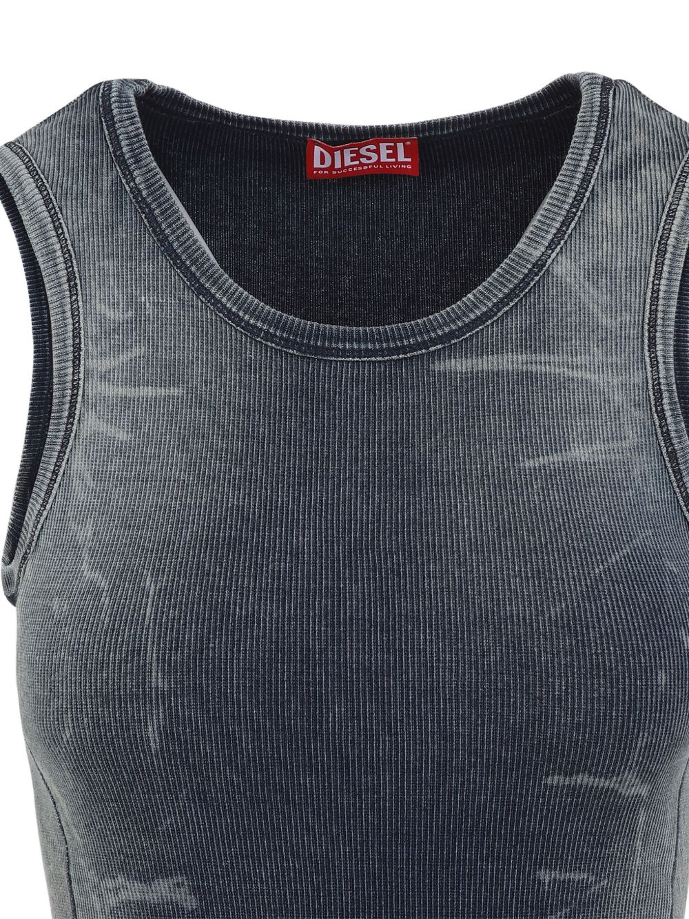 Diesel Women's Blue Cotton Tank Top