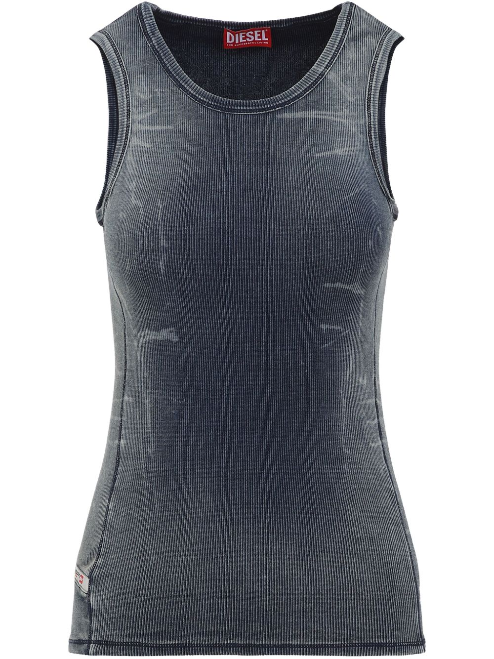 Diesel Women's Blue Cotton Tank Top