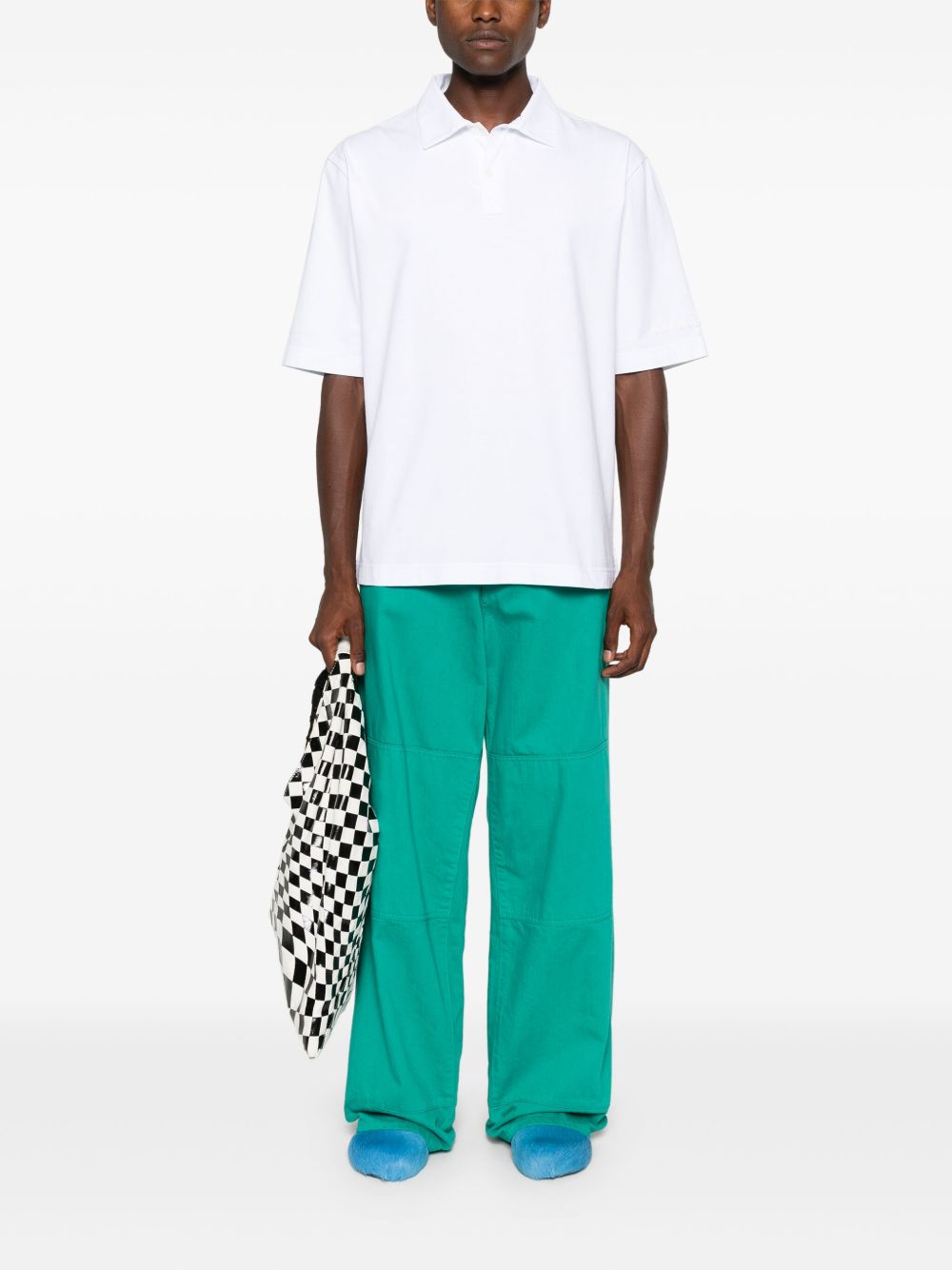 Marni Men's Logo-Patch Polo Shirt
