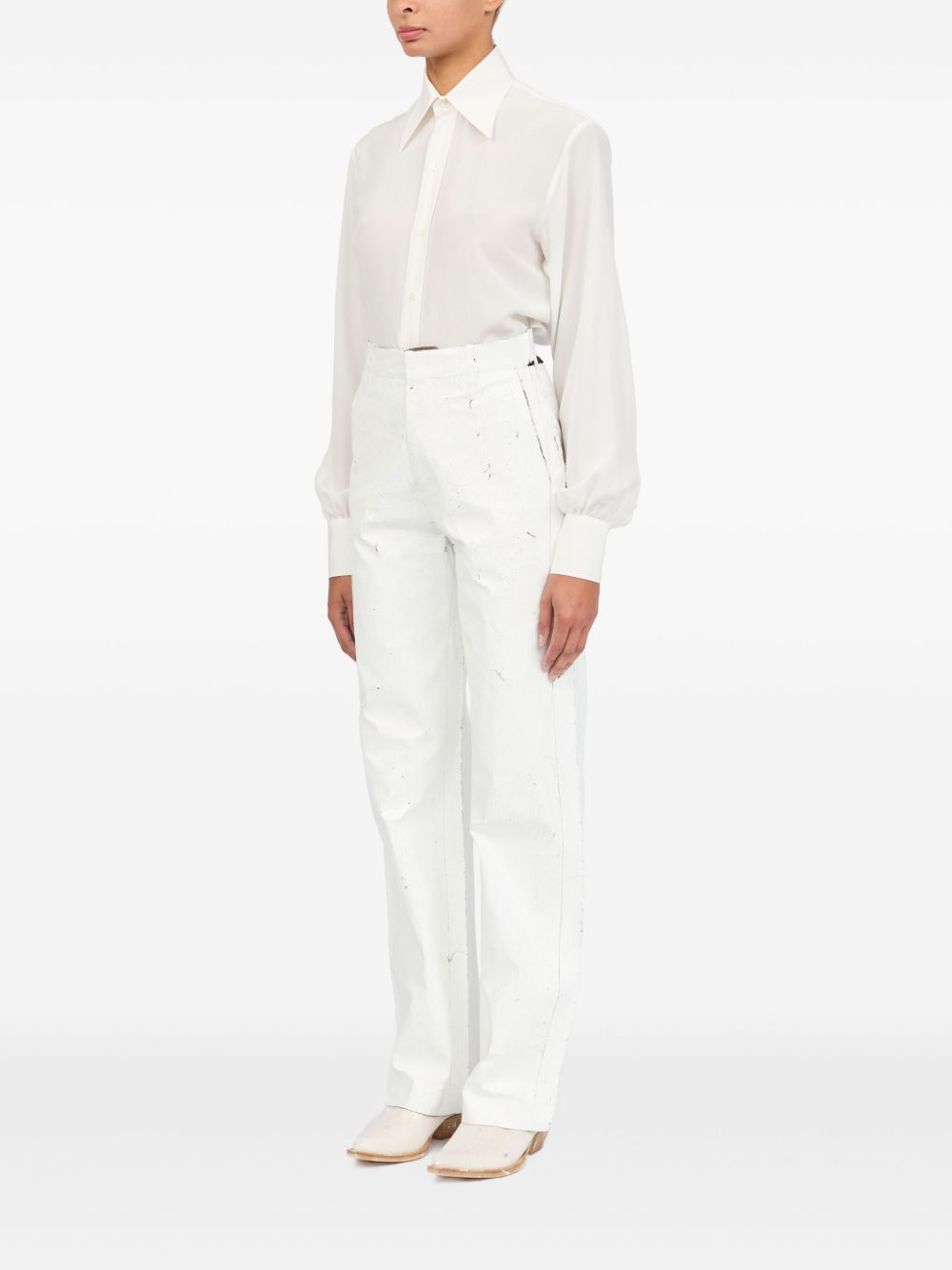 Mm6 Maison Margiela Women's Wax Trousers