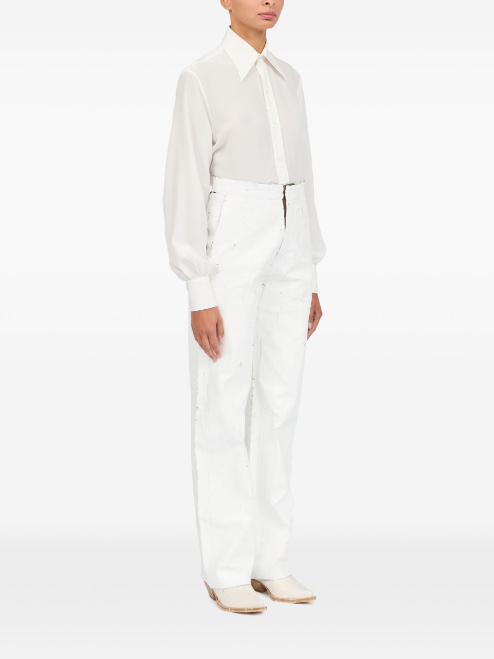 Mm6 Maison Margiela Women's Wax Trousers