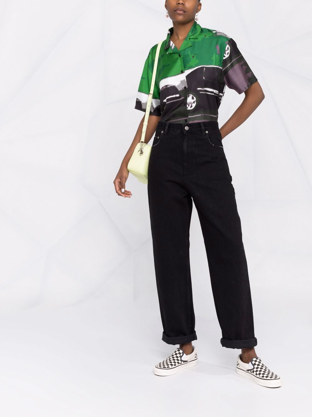 Golden Goose Women's Logo Patch Straight-Leg Trousers