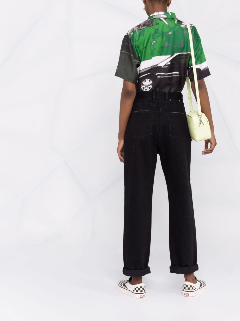 Golden Goose Women's Logo Patch Straight-Leg Trousers