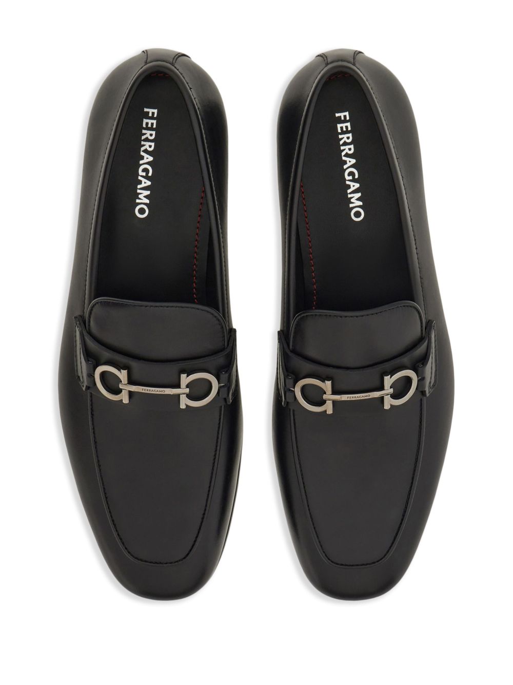 Ferragamo Men's Gancini Moccasins With Applique