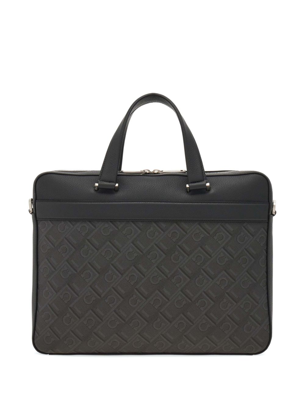 Ferragamo Men's Logo-Stamp Leather Briefcase