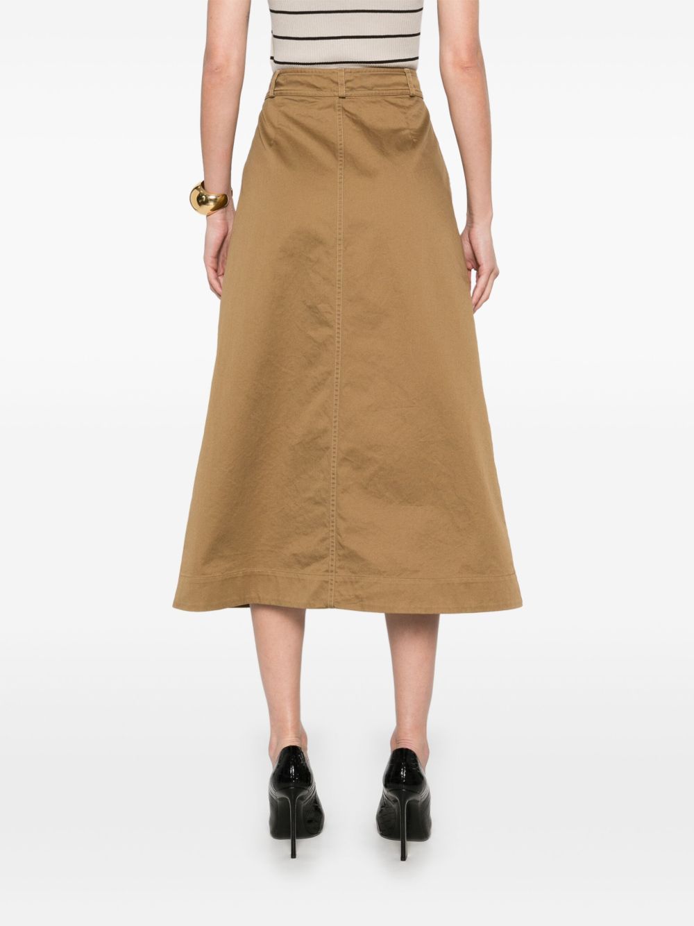Saint Laurent Women's Cotton Midi Skirt
