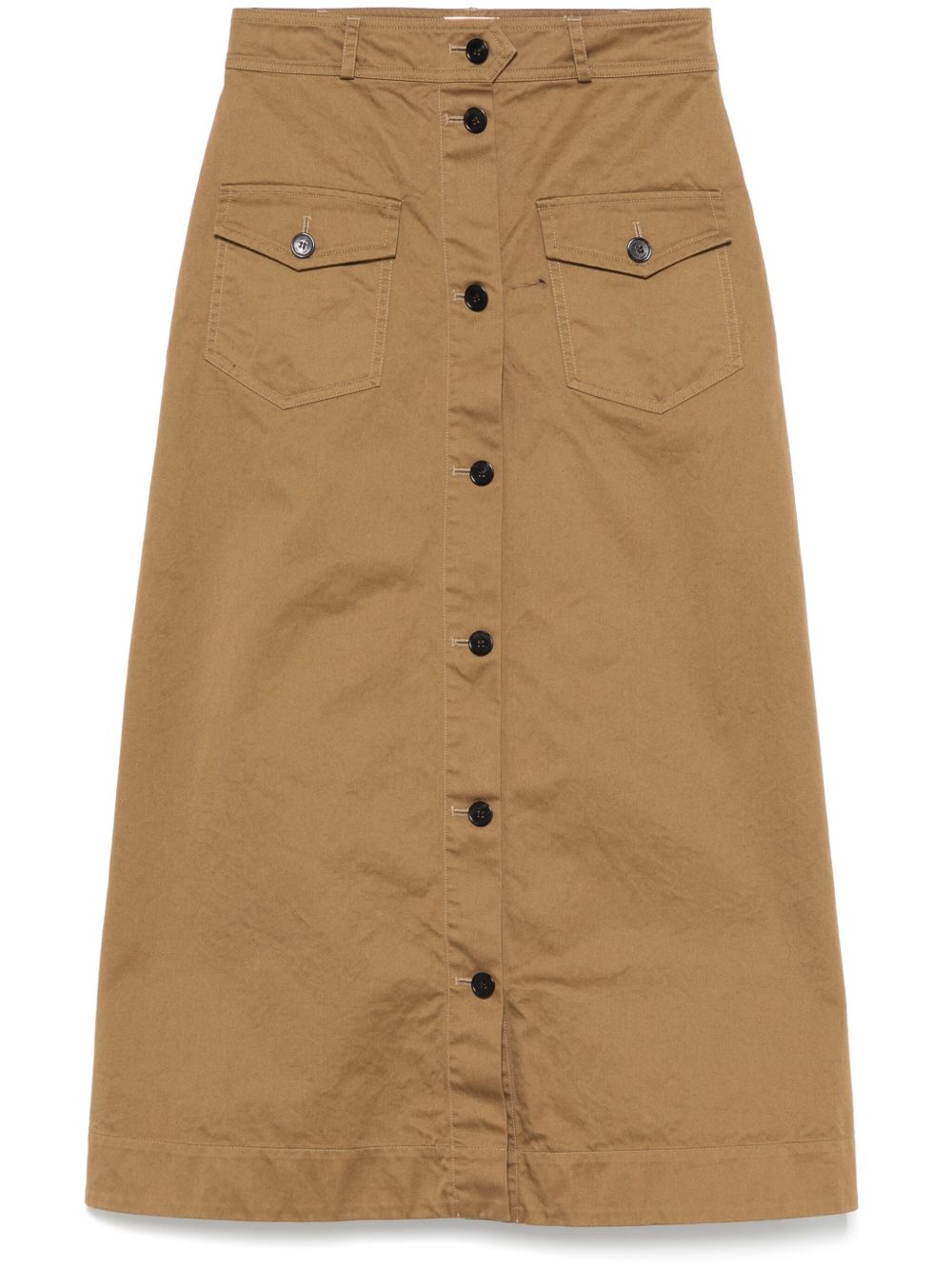 Saint Laurent Women's Cotton Midi Skirt