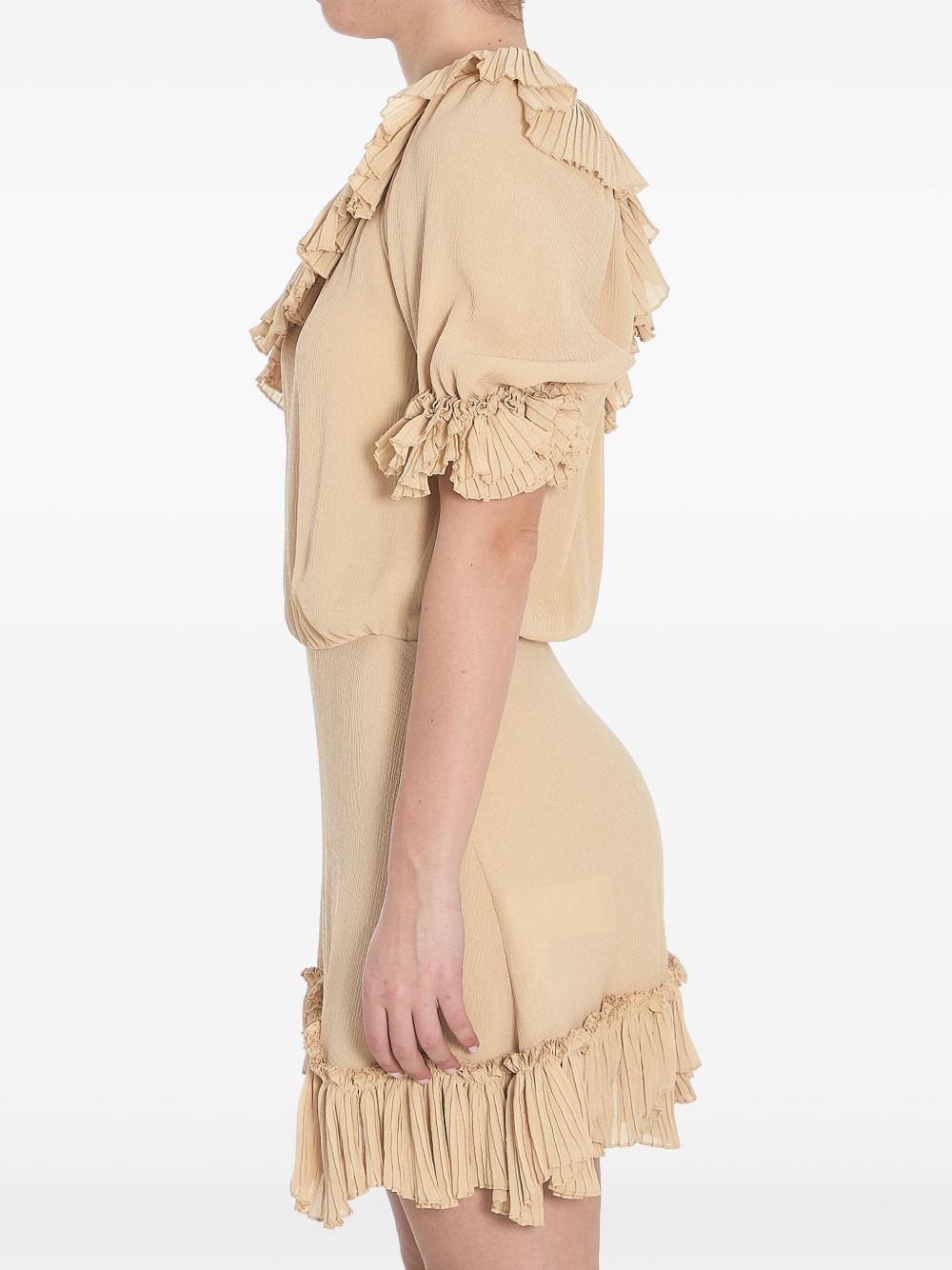 Saint Laurent Women's One-Shoulder Ruffled Dress