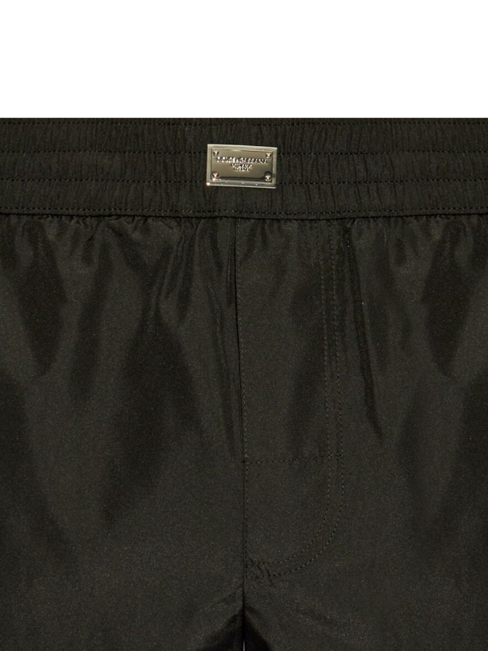 Dolce & Gabbana Men's Logo Plaque Swim Shorts