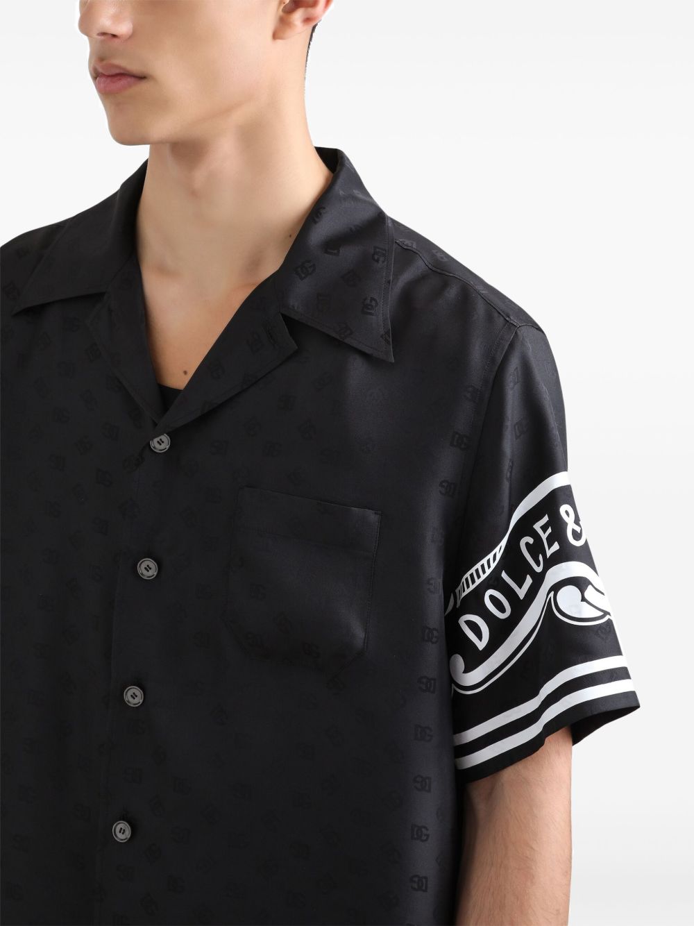 Dolce & Gabbana Men's Printed Silk Shirt