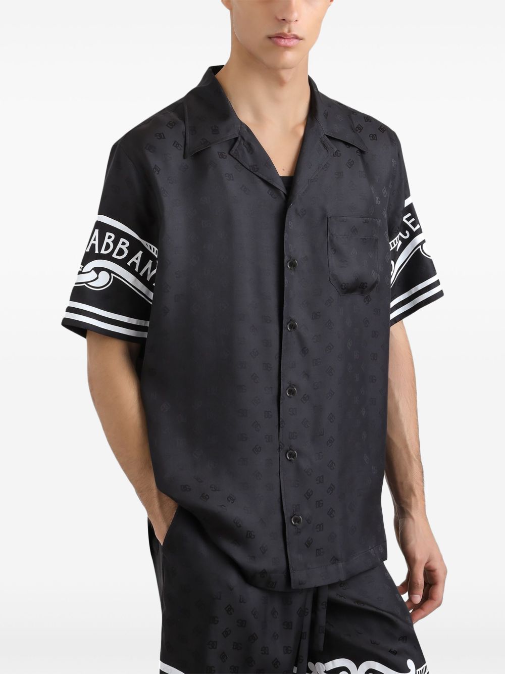 Dolce & Gabbana Men's Printed Silk Shirt
