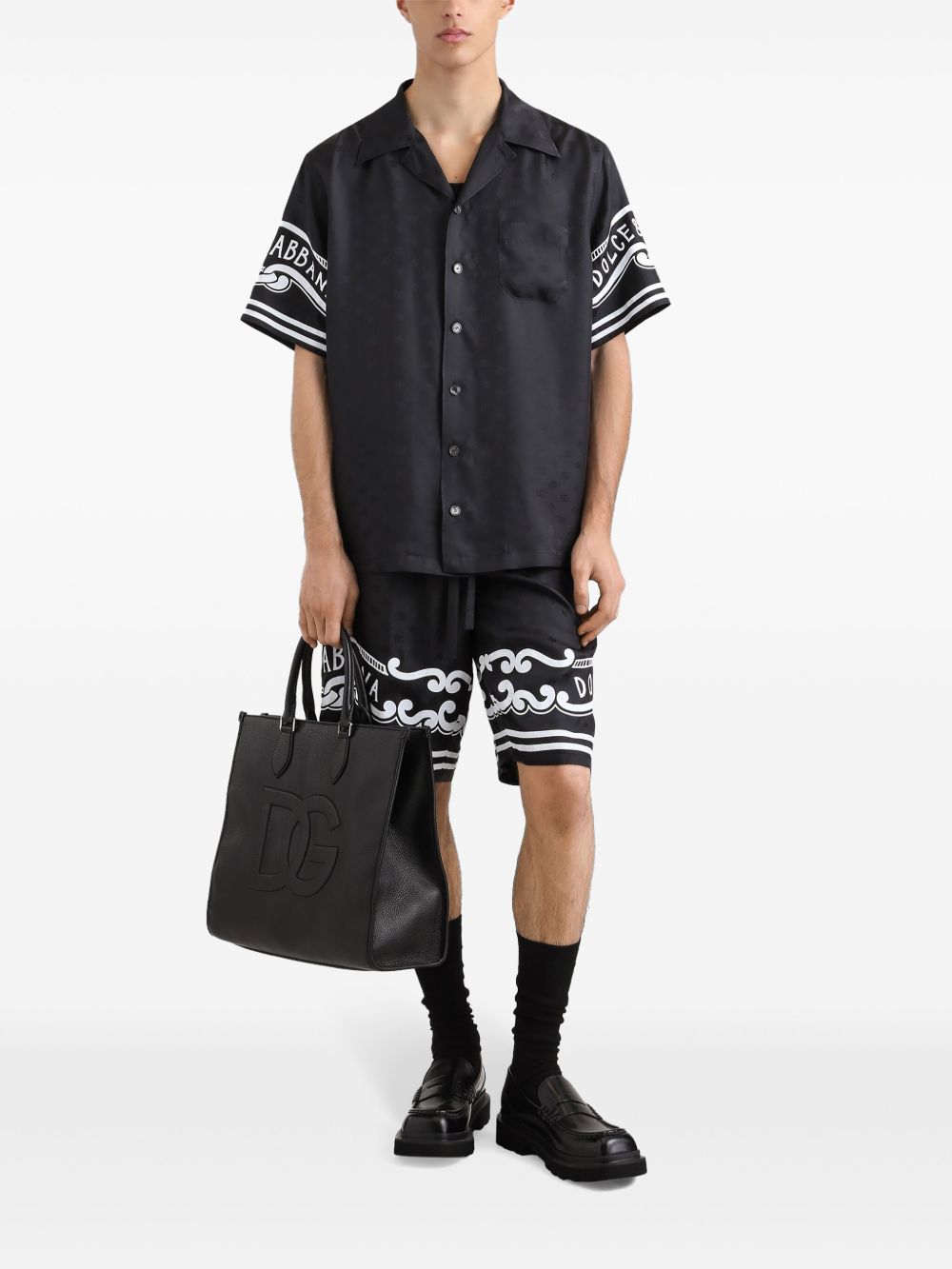 Dolce & Gabbana Men's Printed Silk Shirt