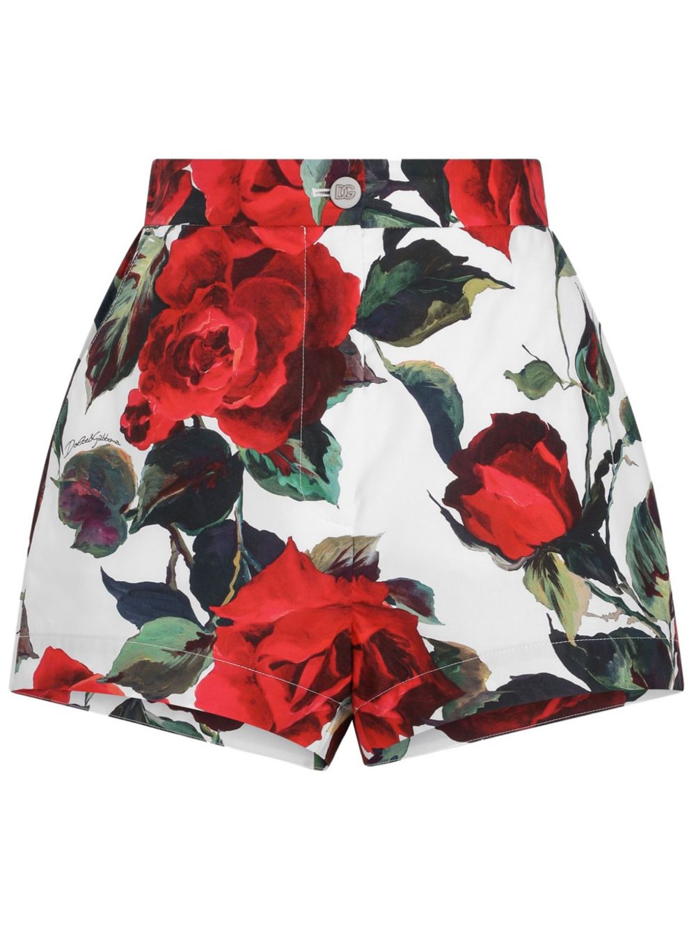 Dolce & Gabbana Women's Rose Print Cotton Shirts
