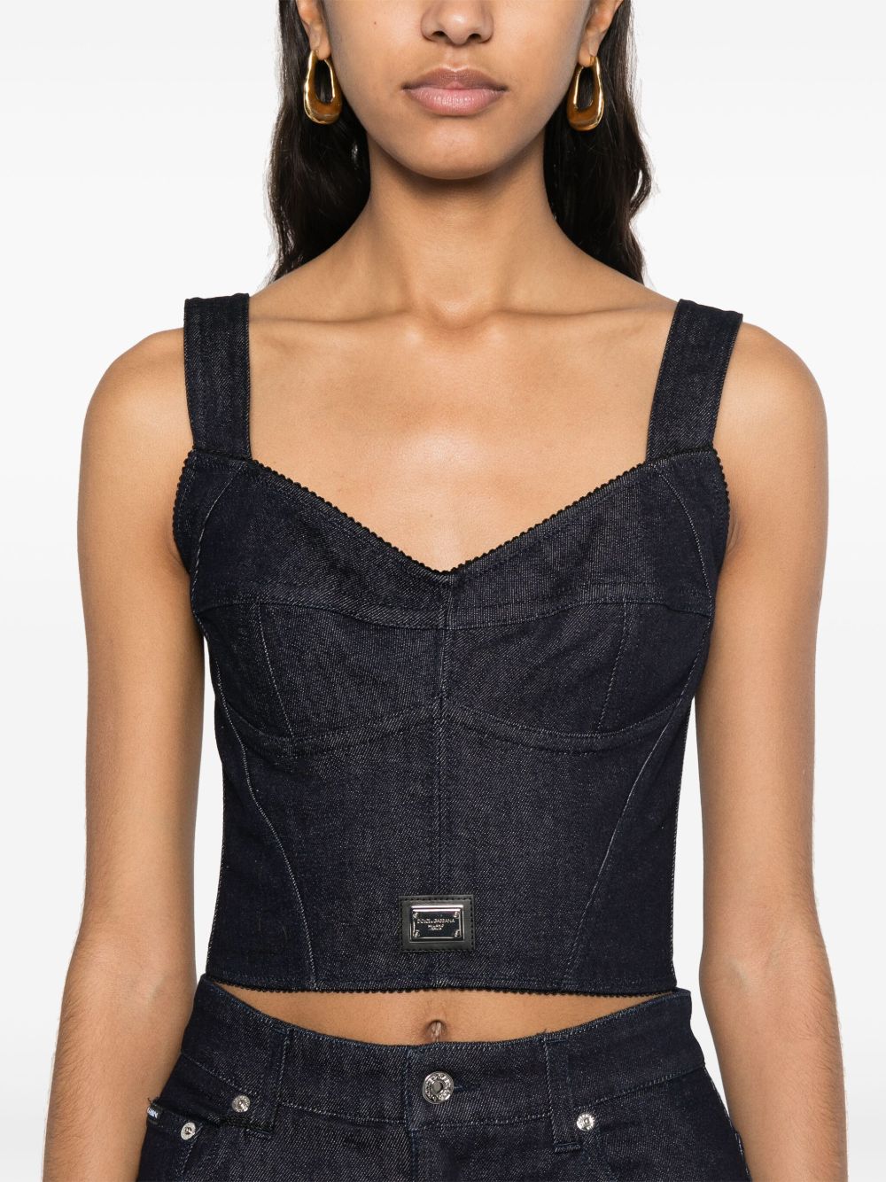 Dolce & Gabbana Women's Denim Corset Top