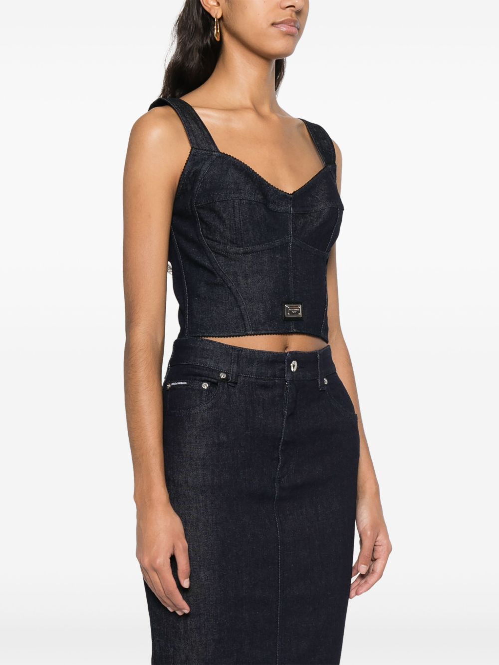 Dolce & Gabbana Women's Denim Corset Top